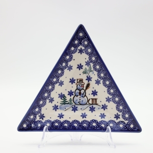Triangular ceramic platter (A552 D33)        