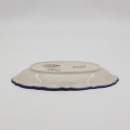 Small embossed platter A260 D59 – hand-painted Bolesławiec pottery, perfect for serving appetizers and desserts.