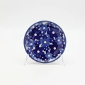 Hand-painted small dessert plate 16 cm made from traditional Bolesławiec pottery. Perfect for serving cakes, desserts, and snacks.